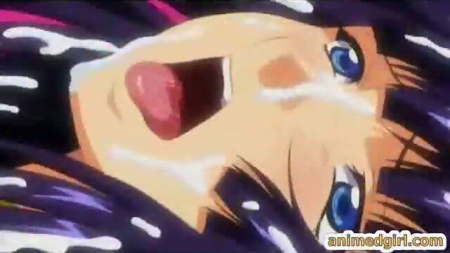 Cum covered hentai shemale group