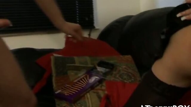 Amateur stockings shemale nailed