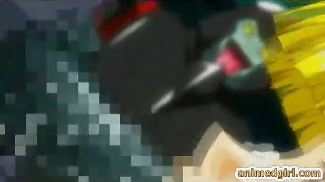 Semen rains down in hentai