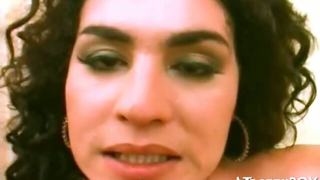 Chubby shemale loves sex