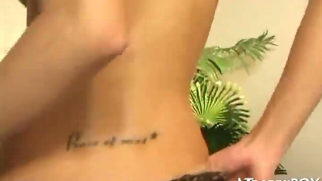 Arousing solo shemale play