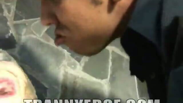 Plastic wrap shemale fucked