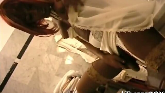 Black tranny masturbation and foreplay