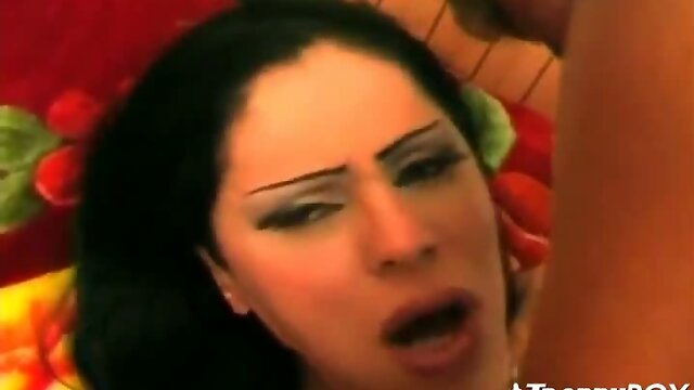 Passionate shemale missionary style