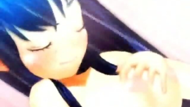 Blowjob in hentai video