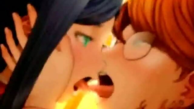 Blowjob in hentai video