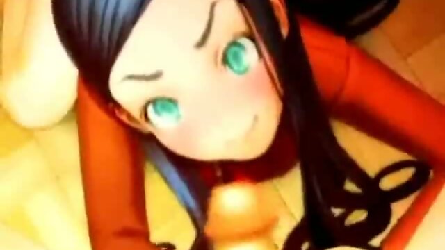 Blowjob in hentai video