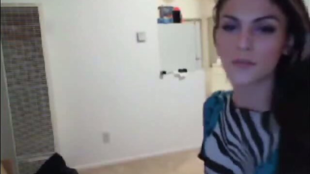 Gorgeous amateur tgirl webcam show