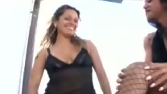 Guy fucked as he fingers girl