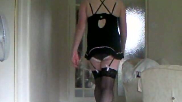 Tgirl shows off cute lingerie