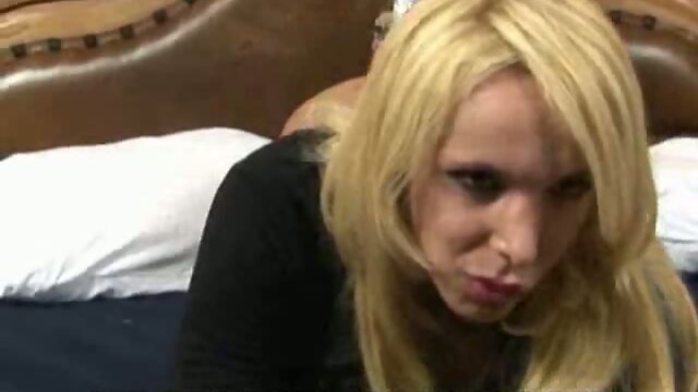 Blonde tgirl is a tease