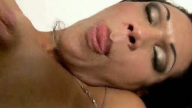 Tranny with perfect tits masturbates