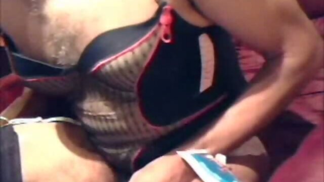 Guy in lingerie toys ass