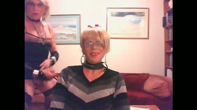 Crossdressing friends like to suck