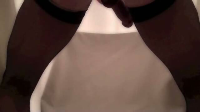 Erotic sissy cock cums slowly