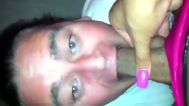 amateur Black tranny gets head