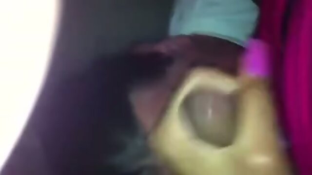 amateur Black tranny gets head