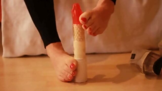 Footjob Bitch Riding Dildo