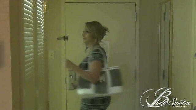 Bella Sinatra gets wet in the shower