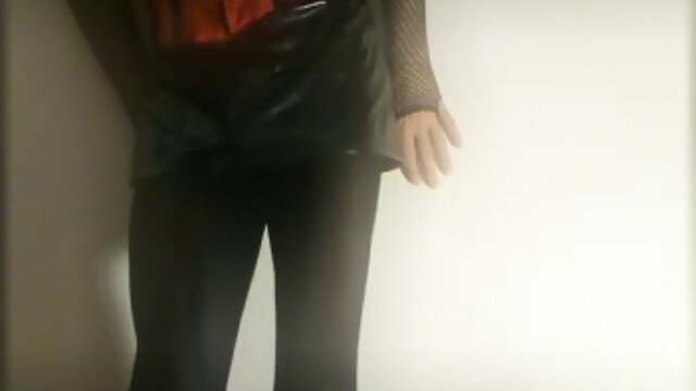 transvestite having fun with cumshot