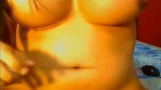 Sexy Big Breasted Latina Tranny Strokes Her Big Cock