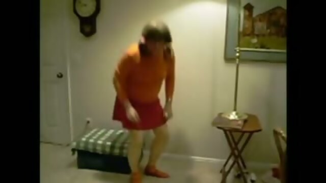 Mature sissy fucks a toy