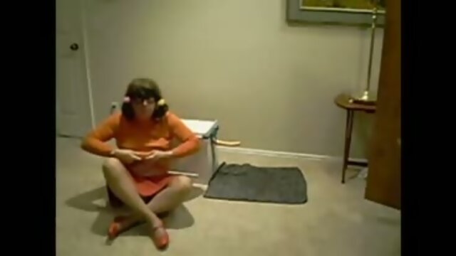 Mature sissy fucks a toy