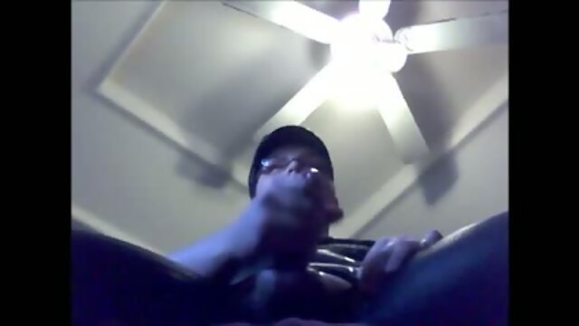 Amateur cock strokes on webcam