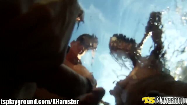 TS Playground Tranny Pool Party with Eva Lin