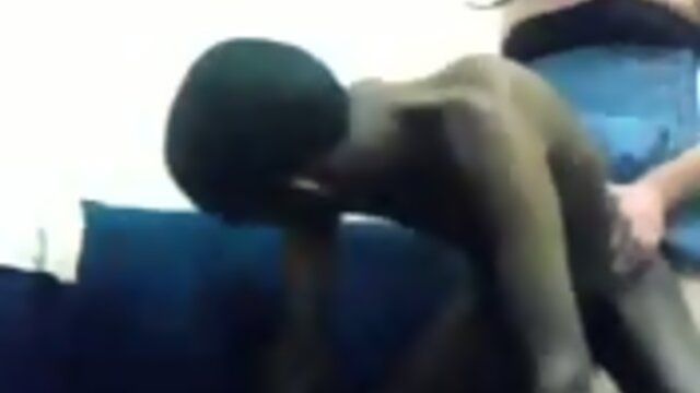 White Crossdresser Fucks Skinny Black Man