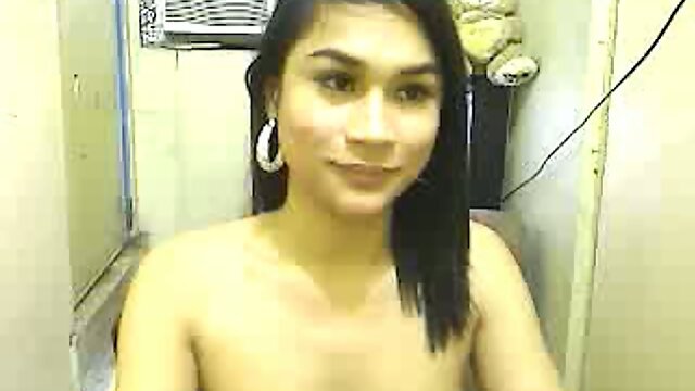 Busty Big Cock Asian Tranny Masturbating