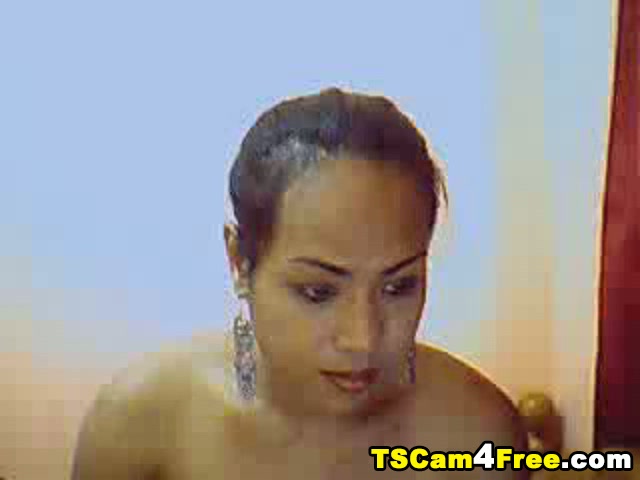 Shemale Jerking Her Hard Cock