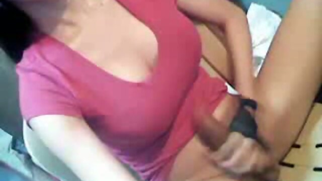 Big Tits Tranny Jerking her Big Hard Cock