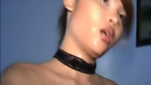 Gold Silk Girly Boy In Black Underwear 2