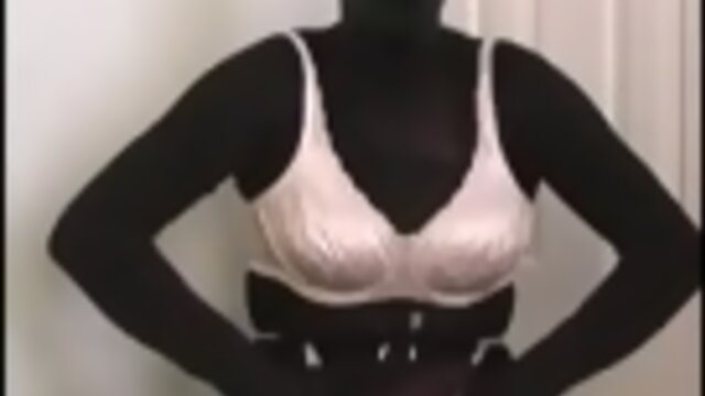 black pantyhose encasement hot pink cock sheath