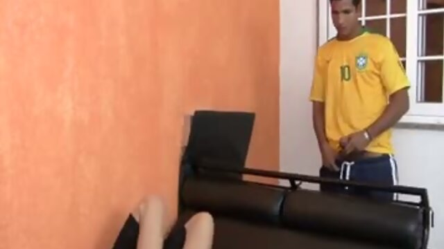 Sporty shemale soccer slut fucked
