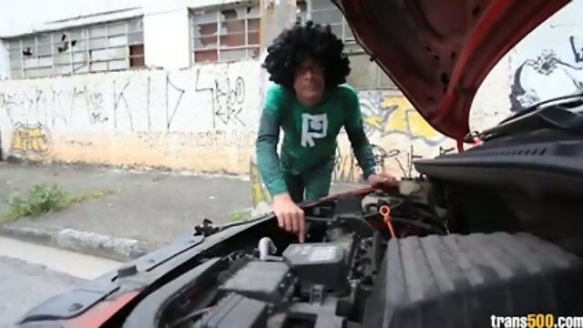 Super Ramon pounds some tranny ass on Dany Barony