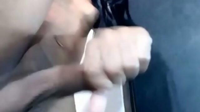 Shemale big cock small tits strokes and plays