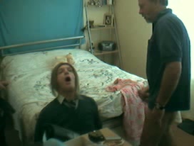 School gurl Slag has dirty sex with two men