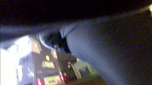 Waiting at bus stop in tights and panties exposed