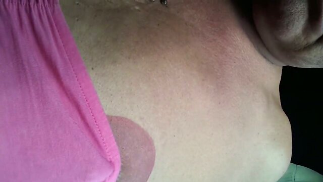 Castrated sissy topless in a train in switzerland