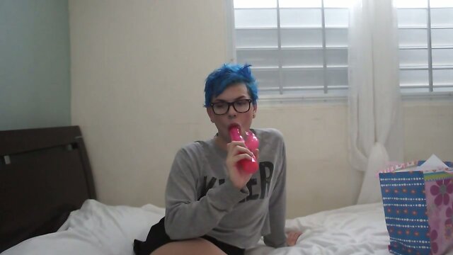 Trans Teen Plays With Toy