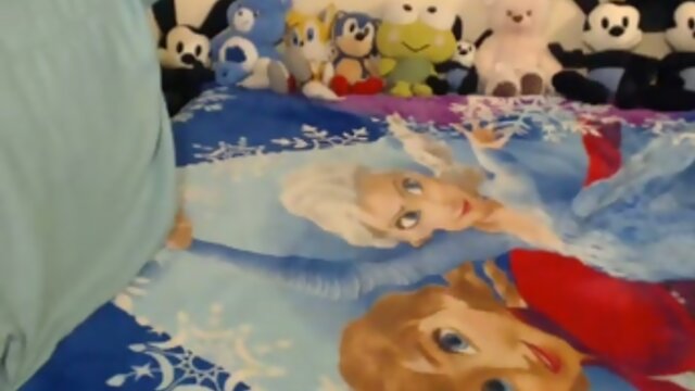 Shemale, small tits fucks ass with small toy