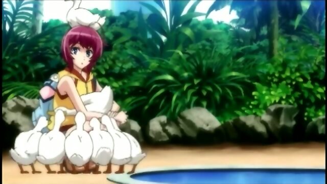 Captive hentai shemale gets shoved dildo into her ass