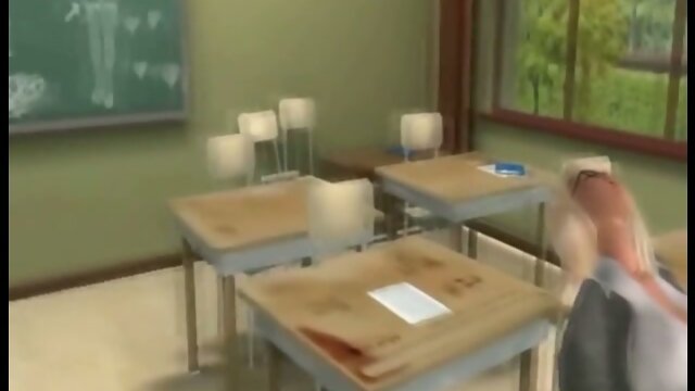 3d anime shemale coeds with big tits sucking cock in the class