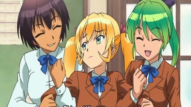 Swimsuit anime shemale cutie gets sucked her bigcock