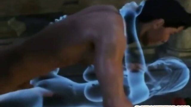 3d anime shemale hot sucking cock and fucking