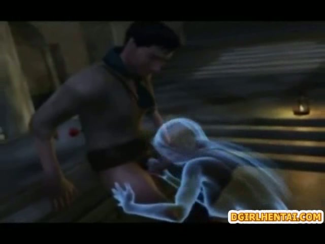 3d anime shemale hot sucking cock and fucking