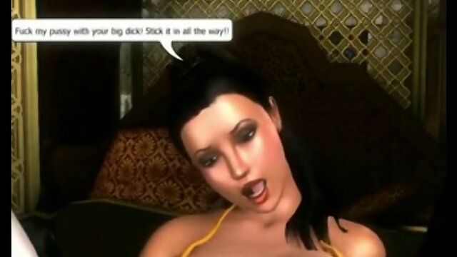 Sexy 3d anime shemale poking from behind