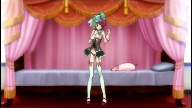 Cute anime shemale maid ass fucking